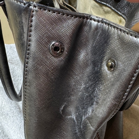 Tory Burch Shimmering Silver Tote - Picture 3 of 16